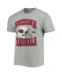 Фото #3 товара Men's Heathered Gray Arizona Cardinals Helmet T-shirt