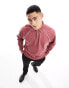 Фото #2 товара ASOS DESIGN oversized polo sweatshirt with piping in washed red