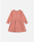 Фото #3 товара Платье для малышей Deux Par Deux с сердечками и складками, розовое коричневое