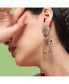 ფოტო #2 პროდუქტის Women's Gold Textured Geometric Drop Earrings