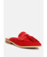 Фото #1 товара EDMANDA Tassle Detail Leather Mules in Red