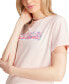 Women's Doodle Cotton T-Shirt Sandy Pink, XS - фото #4