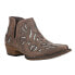 Roper Ava Glitz TooledInlay Snip Toe Cowboy Booties Womens Brown Casual Boots 09 6.5 - фото #2