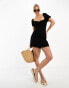 Pimkie lace back mini dress in black