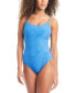 Women's Textured Tie-Back One-Piece Swimsuit, Created for Macy's