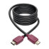 Фото #1 товара Tripp P569-006-CERT 4K HDMI Cable with Ethernet (M/M) - 4K 60 Hz - Gripping Connectors - 6 ft. - 1.8 m - HDMI Type A (Standard) - HDMI Type A (Standard) - 4096 x 2160 pixels - 18 Gbit/s - Black - Magenta