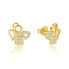 Tender gold-plated angel earrings AGUP2666-GOLD