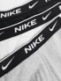 Nike boxer brief 3 pack in grey