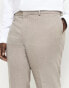 River Island Big & Tall flannel suit trousers in beige