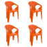 Garden chair Garbar Delta Orange polypropylene 53 x 80 x 55 cm 53 x 55 x 80 cm 4 Units (4 Pieces)