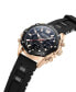 Фото #2 товара Наручные часы Stuhrling Men's Black Alligator Embossed Genuine Leather Strap Watch 42mm.