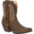 Фото #2 товара Durango Crush Embroidered Snip Toe Cowboy Booties Womens Brown Casual Boots DRD0