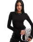 & Other Stories long sleeve crew neck top in black Черный, XS - EU 32-34 - фото #1