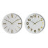 Фото #1 товара Настенное часы Home ESPRIT Белый Позолоченный PVC 30 x 4 x 30 cm (2 штук)