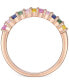 ფოტო #3 პროდუქტის Lab-Grown Multi-Sapphire Baguette Ring (1-5/8 ct. t.w.) in 14k Rose Gold-Plated Sterling Silver