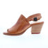 Фото #5 товара Bed Stu Sierra F399010 Womens Brown Leather Slip On Heeled Sandals Shoes