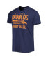 Фото #3 товара Men's Navy Denver Broncos Wordmark Rider Franklin T-shirt