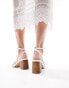 Фото #3 товара schuh Saturn mid block heel sandals in white