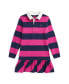 ფოტო #1 პროდუქტის Toddler and Little Girls Striped Cotton Jersey Rugby Dress