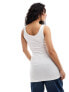 Фото #3 товара ONLY 2 pack jersey tank top in black and white