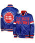 ფოტო #1 პროდუქტის Big Boys Blue Detroit Pistons Home Game Varsity Satin Full-Snap Jacket