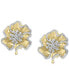 ფოტო #3 პროდუქტის EFFY® Diamond Flower Stud Earrings (1-5/8 ct. t.w.) in 14k Gold