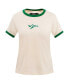 Фото #2 товара Women's Cream New York Jets Retro Classic Ringer T-Shirt