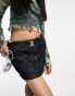 COLLUSION Y2K slub denim mini skirt in indigo 44 - фото #2