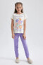 Фото #2 товара Пижамный комплект для девочек Defacto с короткими рукавами и принтом модель Z6526a623sm