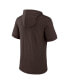 ფოტო #2 პროდუქტის Men's Brown San Diego Padres Iconic Rebel Short Sleeve Pullover Hoodie