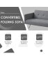 Convertible Futon Sofa Bed Folding Recliner USB Ports&Power Strip