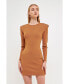 ფოტო #3 პროდუქტის Women's Shoulder Pad Knit Dress