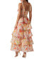 Фото #2 товара Women's Zirconia Printed Tiered Maxi Dress