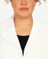 ფოტო #5 პროდუქტის Plus Size Classic Chic Button Front Long Sleeve Jacket