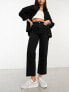 ASOS DESIGN cropped straight leg in black