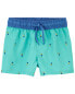 Toddler Pineapple Print Active Shorts in Moisture Wicking Fabric 3T