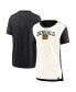 Women's Cream/Black Cincinnati Bengals Wordmark Tri-Blend T-Shirt