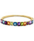 Фото #1 товара EFFY® Multi-Gemstone (18-7/8 ct. t.w.) & Diamond (1/6 ct. t.w.) Bangle Bracelet in 14k Gold