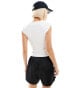 Weekday Lara slim fit top with cap sleeves in white weiß, S - EU 36-38 - фото #4