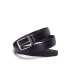 Фото #3 товара Мужской ремень черный кожаный для брюк узкий с пряжкой Ferre Collezioni Pasek "Reversible"