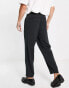 ASOS DESIGN oversized tapered smart trousers in black