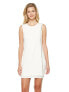 Фото #1 товара Jessica Simpson 169668 Womens Sleeveless Front Drape Shift Dress Ivory Size 6