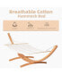 Фото #6 товара Extra-Large Outdoor Boho Hammock with Stand for Ultimate Relaxation