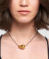 Gold Tarnish Resistant Adjustable Teardrop Black Chord Necklace