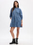 Фото #4 товара Tiered Denim Mini Shirtdress