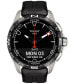 ფოტო #8 პროდუქტის Men's Swiss T-Touch Connect Solar Black Rubber Strap Smart Watch 48mm