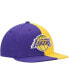 Men's Purple and Gold Los Angeles Lakers Team Half and Half Snapback Hat Purple, Gold - фото #2