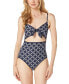 Фото #1 товара Women's Printed Cut-Out One-Piece Swimsuit