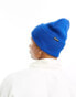 Napapijri Mountain logo patch beanie in blue