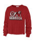 ფოტო #3 პროდუქტის Women's Red Distressed Georgia Bulldogs Bottom Line Parkway Long Sleeve T-shirt